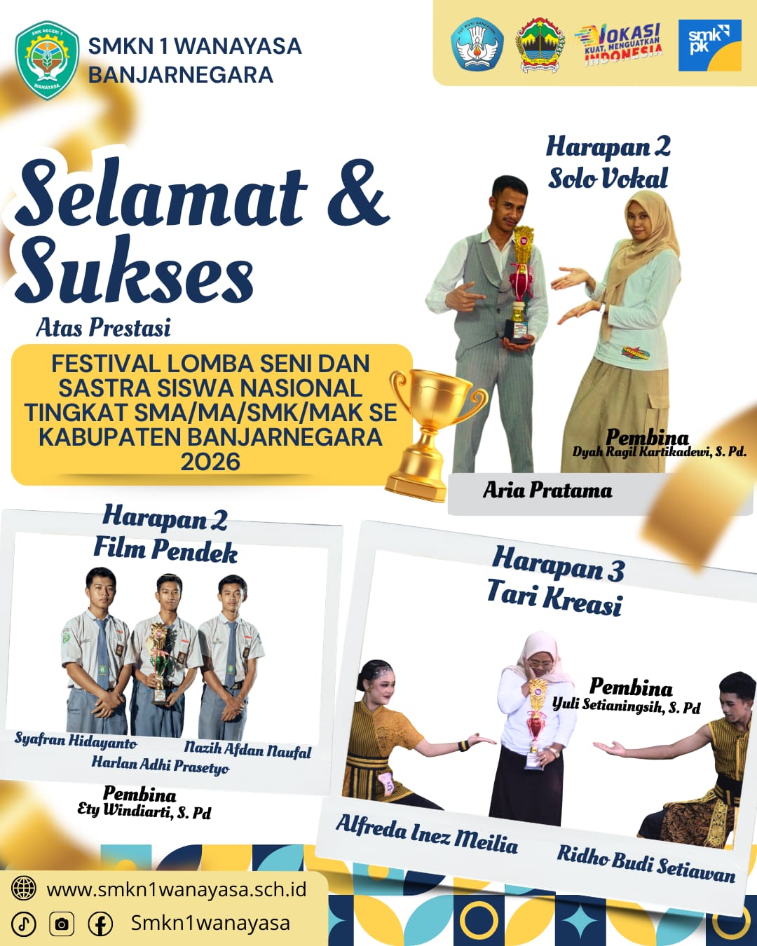 Capaian Gemilang Kontingen SMKN 1 Wanayasa pada FLS3N 2026